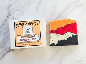 CINNAMON GIRL Artisan Soap - Type O Negative Collection - New Cocoa Butter Formula! - Syringa Soapery